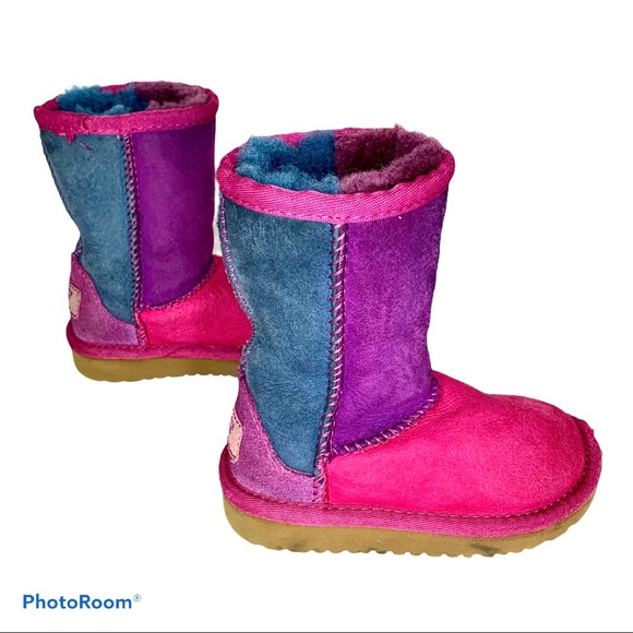 UGG | Shoes | Ugg Multicolor Pink Purple Blue Boots 7 | Poshmark